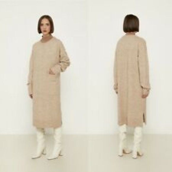 Oak+Fort Dresses & Skirts - OAK + FORT SWEATER DRESS HEATHER BEIGE/S